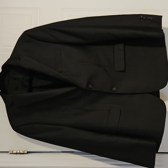 1670 2PCS Mens Business Suit Blazer Slim Fit Tuxedo Coat & Pants Formal black - Picture 9 of 10